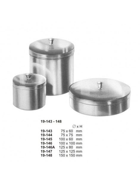 Round Metal Boxes and Medicine Cups